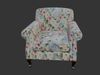 Floral Pastel Armchair 3D model_1