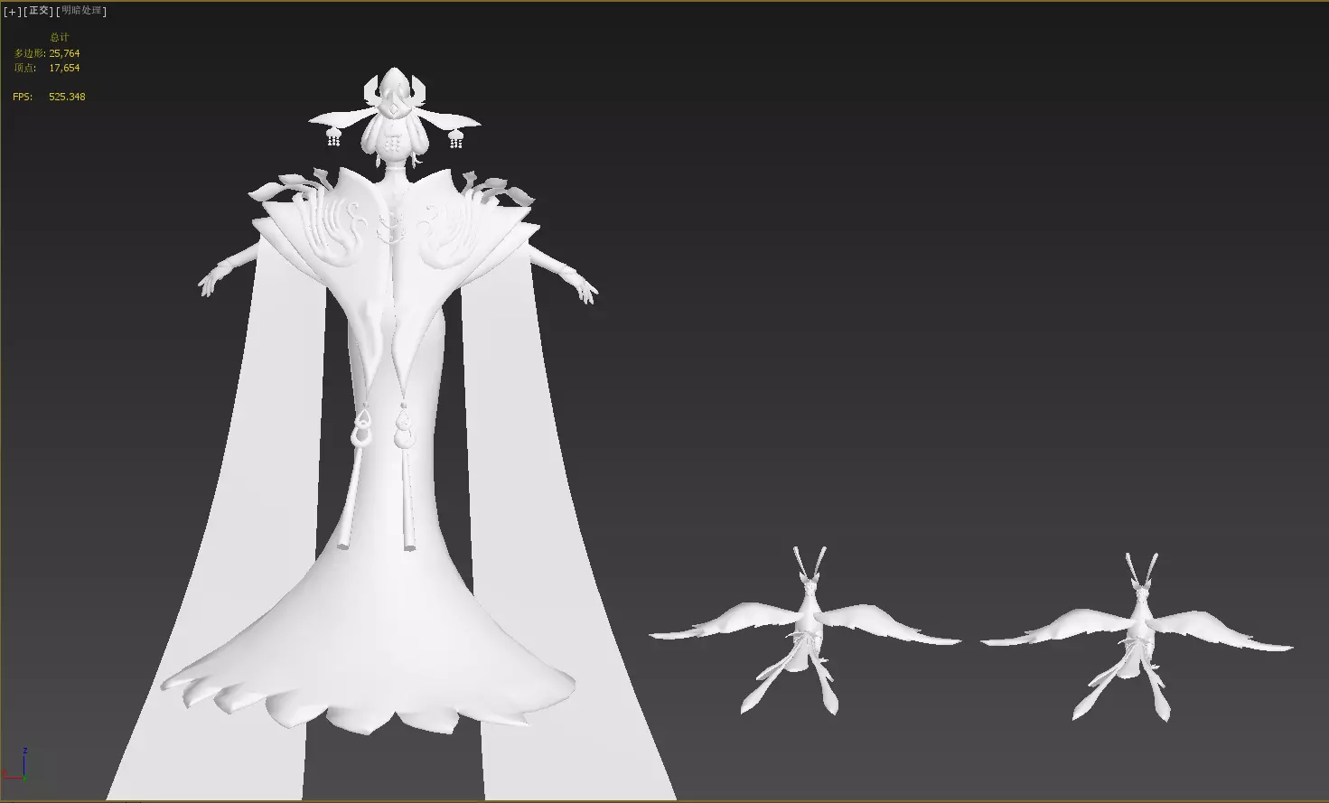 Heroine Wu Zetian Low-poly 3D model_20