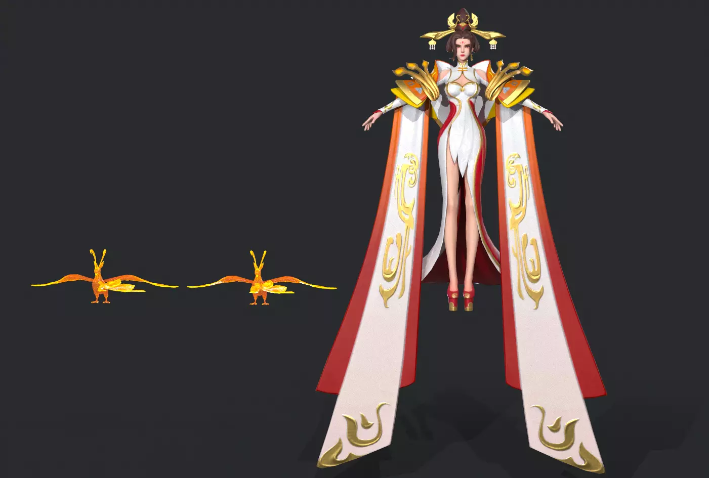 Heroine Wu Zetian Low-poly 3D model_3