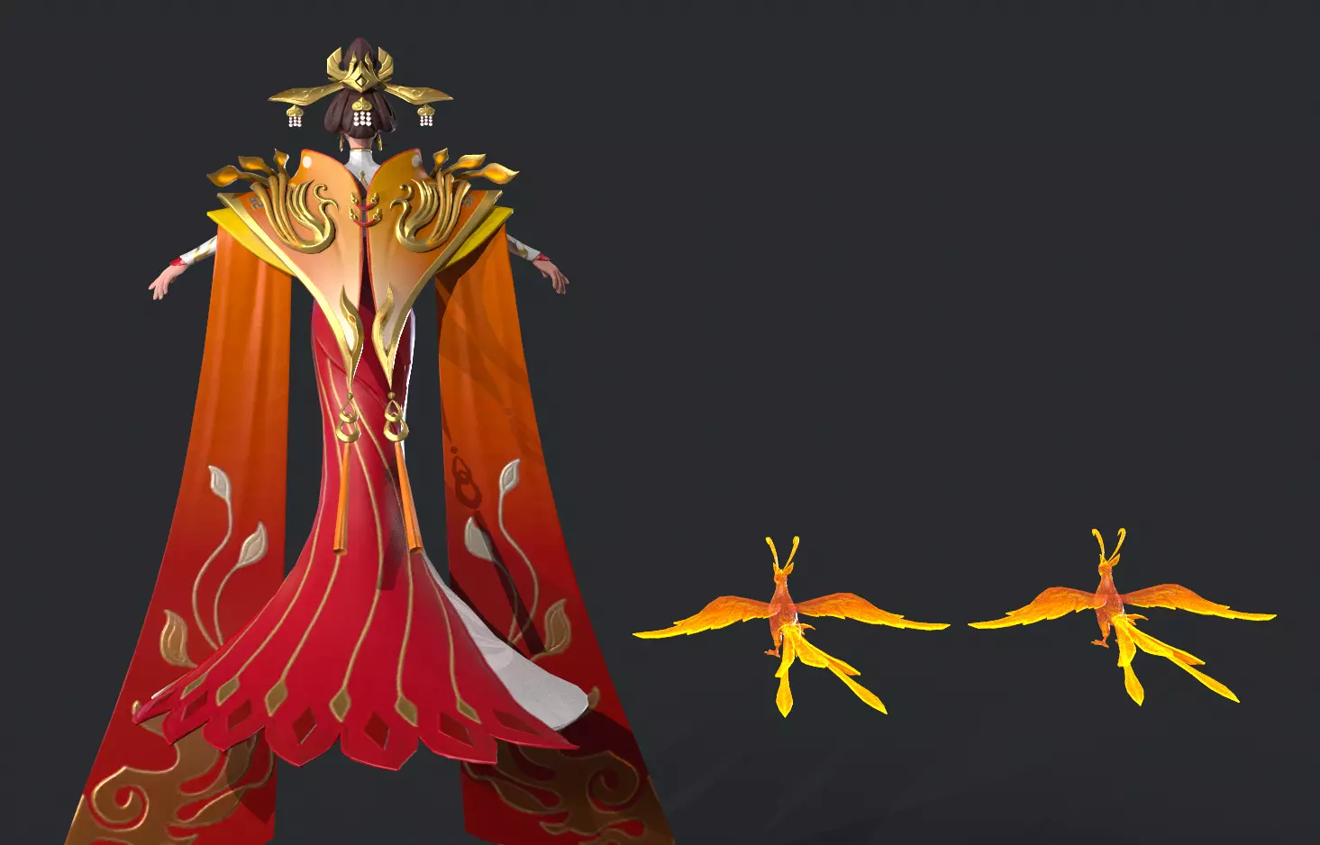 Heroine Wu Zetian Low-poly 3D model_16