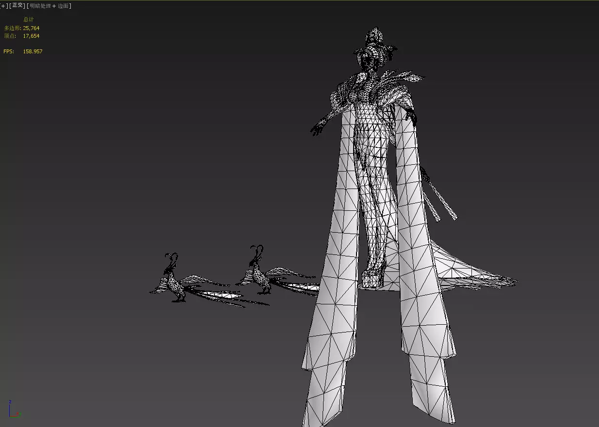 Heroine Wu Zetian Low-poly 3D model_21