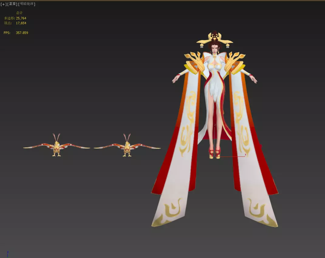 Heroine Wu Zetian Low-poly 3D model_17