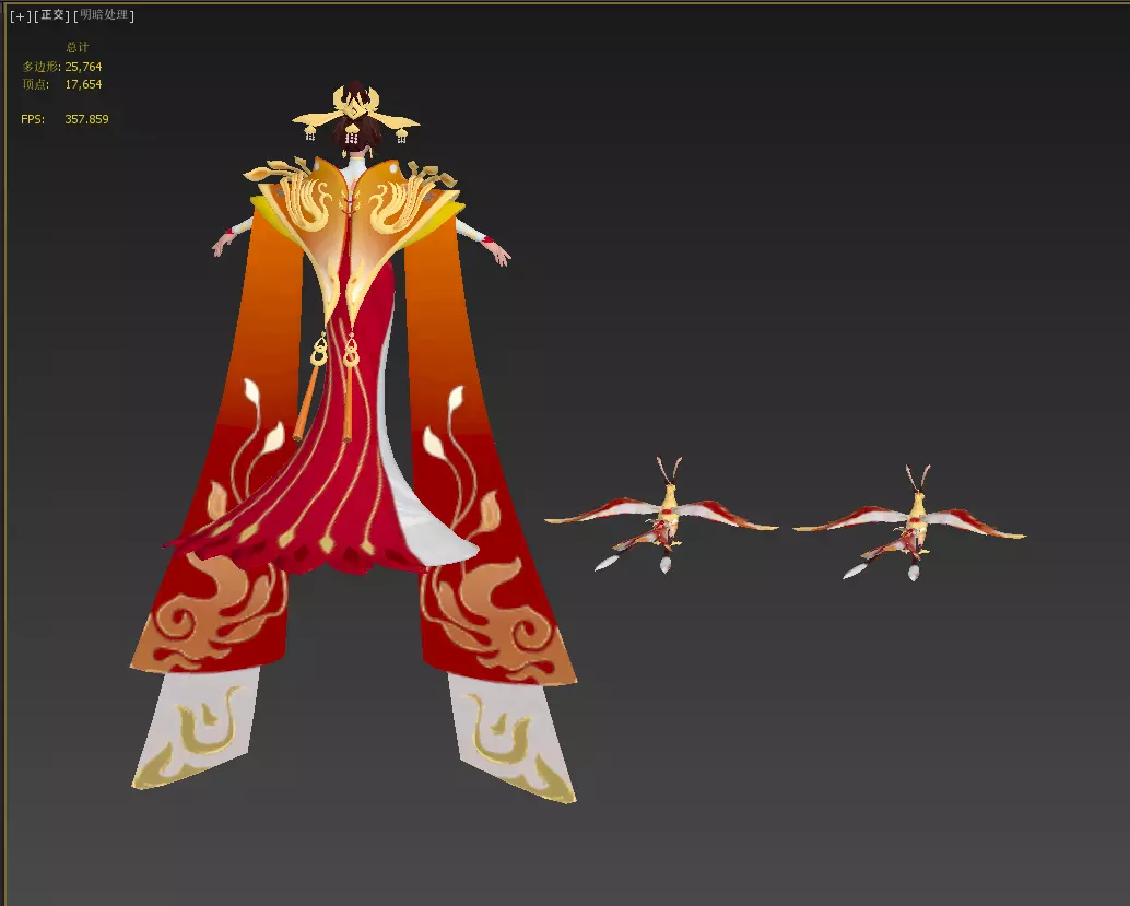 Heroine Wu Zetian Low-poly 3D model_5