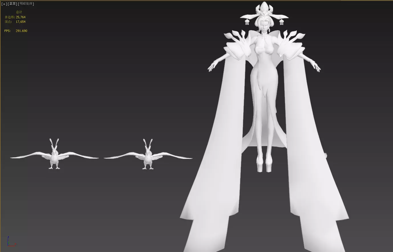 Heroine Wu Zetian Low-poly 3D model_22