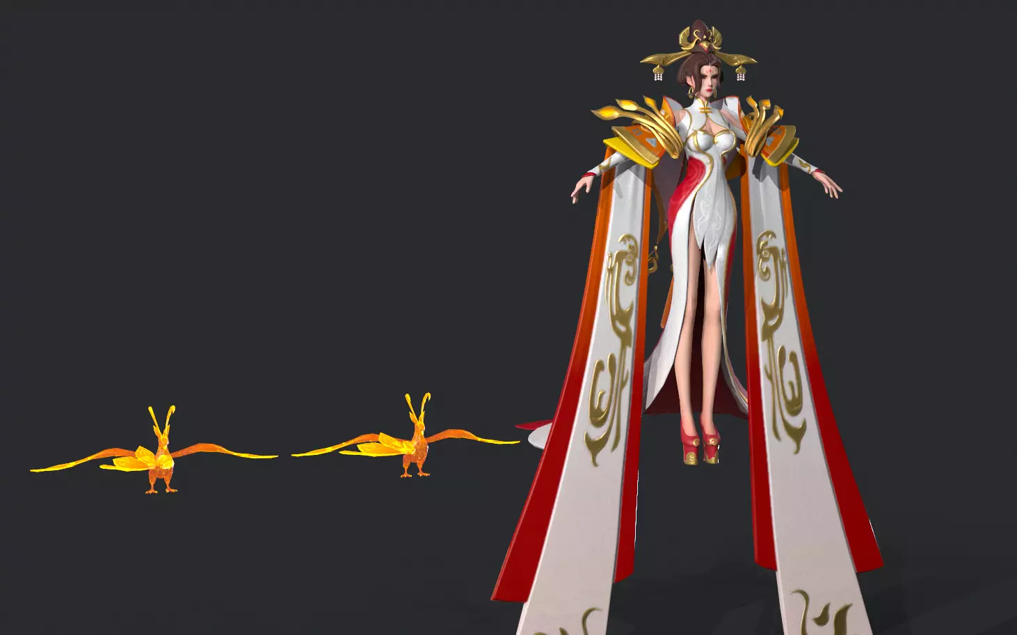 Heroine Wu Zetian Low-poly 3D model_6