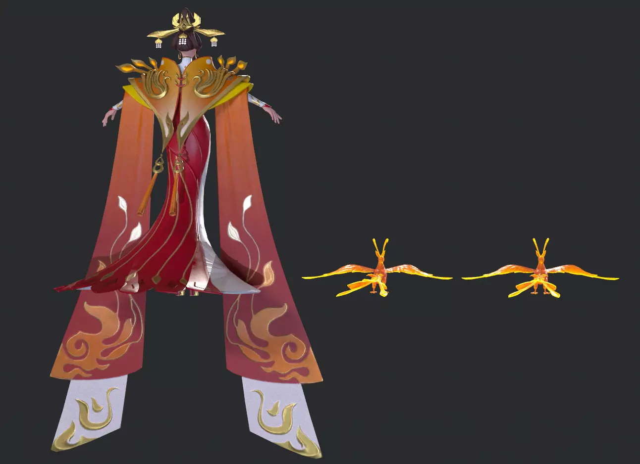 Heroine Wu Zetian Low-poly 3D model_18