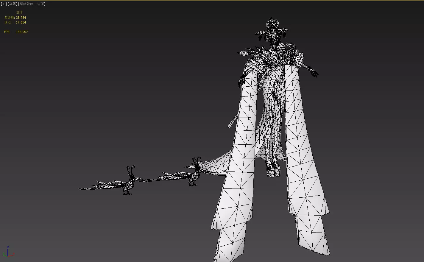 Heroine Wu Zetian Low-poly 3D model_26