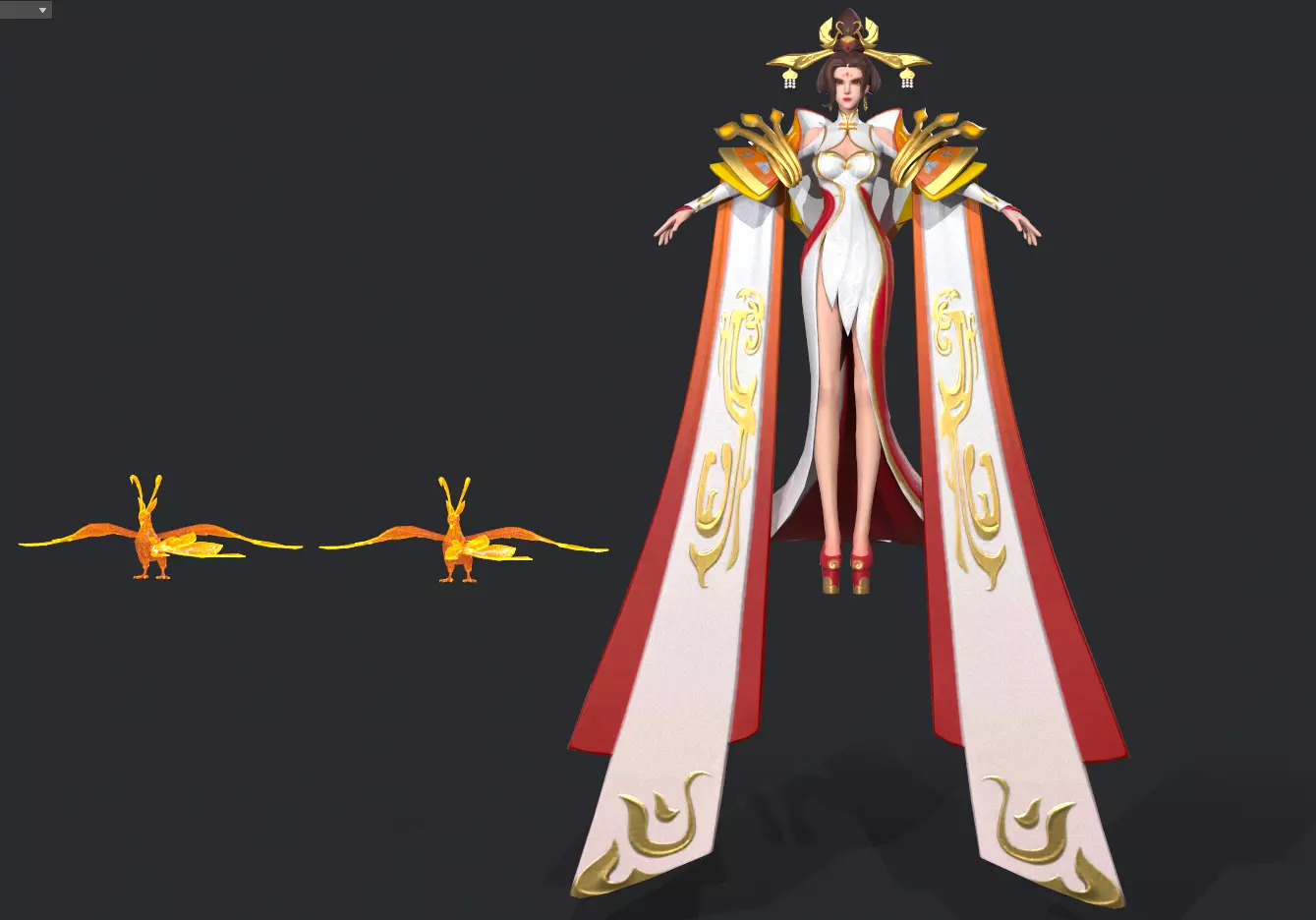Heroine Wu Zetian Low-poly 3D model_24