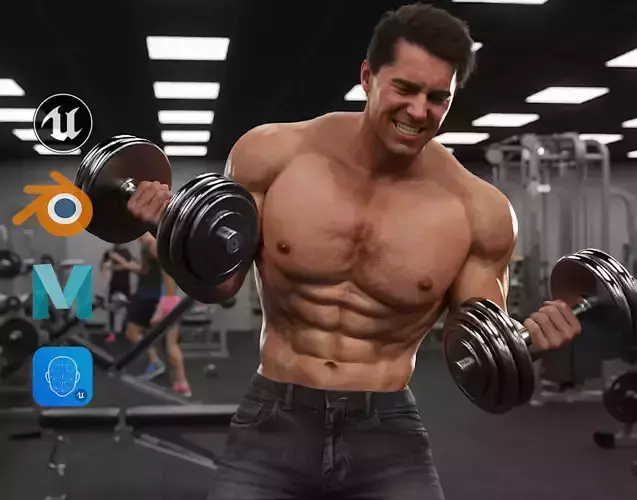 Realistic Strong Male Character  Game Ready