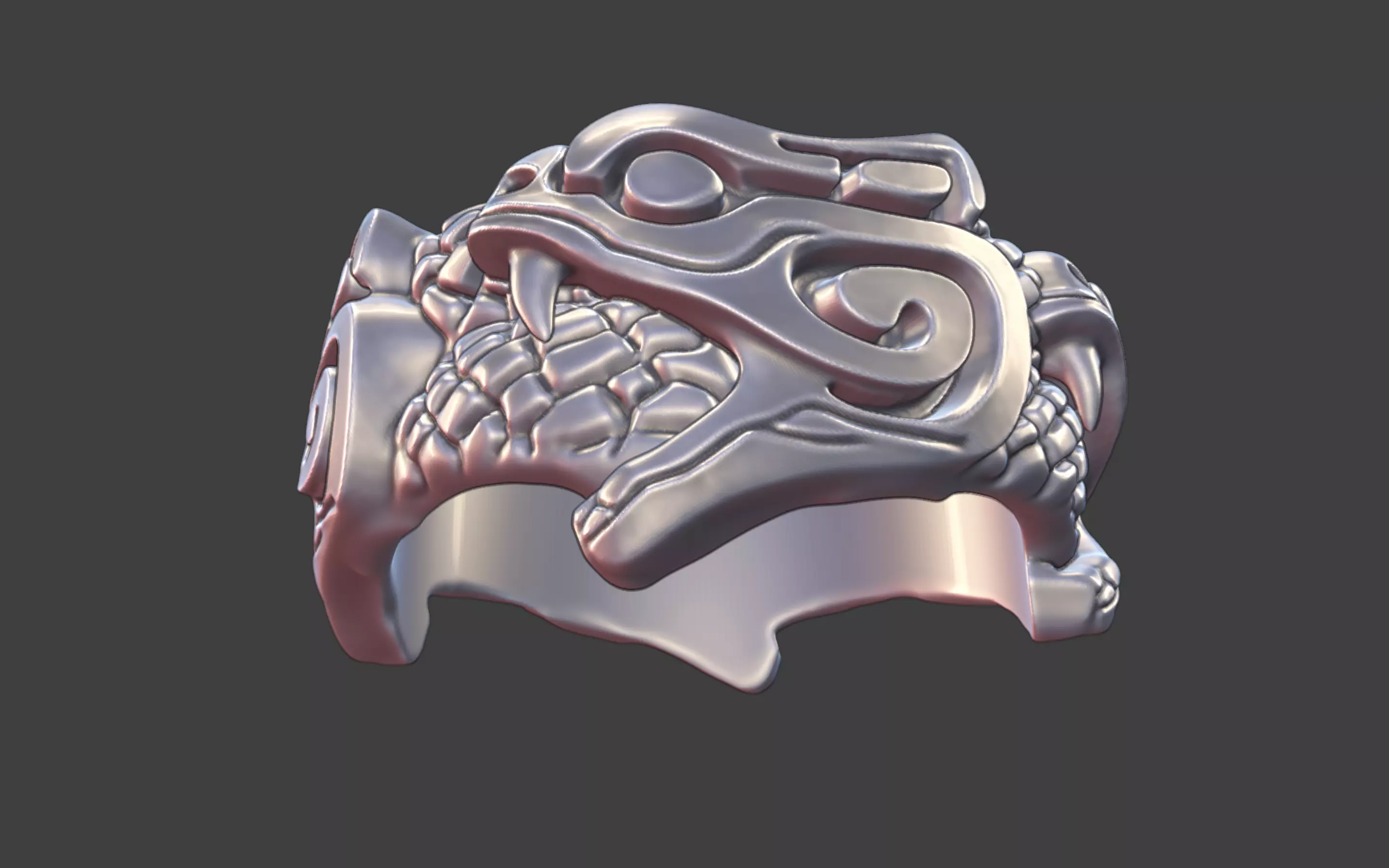 orobus celtic snake tattoo ring 3D print model