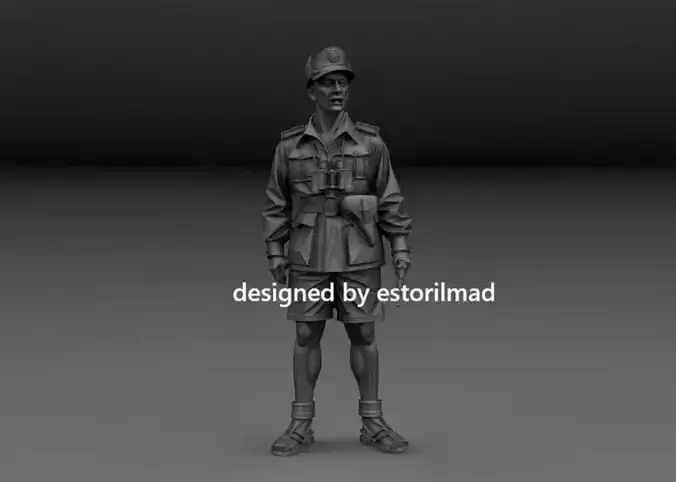WW2 ITALIAN SOLDIER IN ACTION V2 3D print model