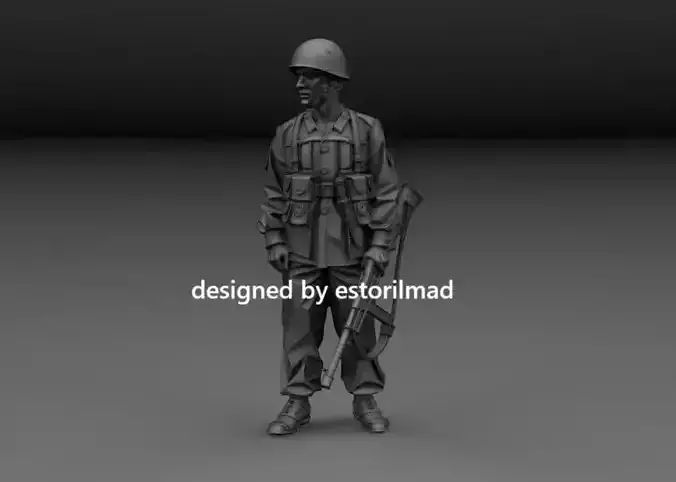 WW2 ITALIAN SOLDIER IN ACTION V3 3D print model