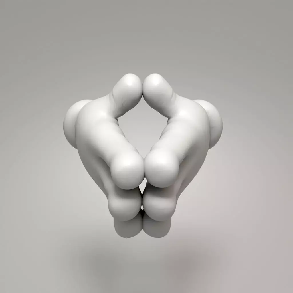 Rigged Cartoon Hand 3D model_22