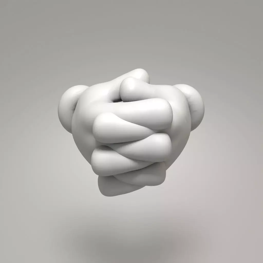 Rigged Cartoon Hand 3D model_23