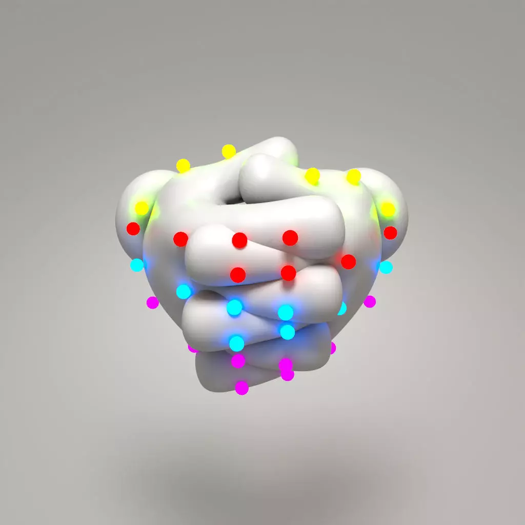 Rigged Cartoon Hand 3D model_9