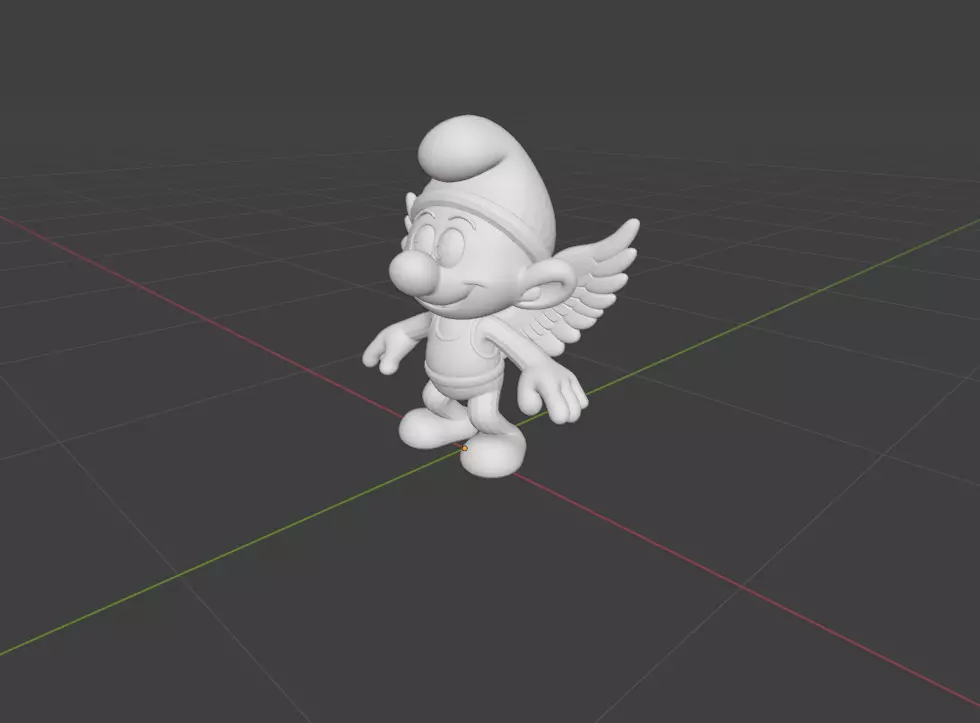 Angel Smurf 3D print model_1