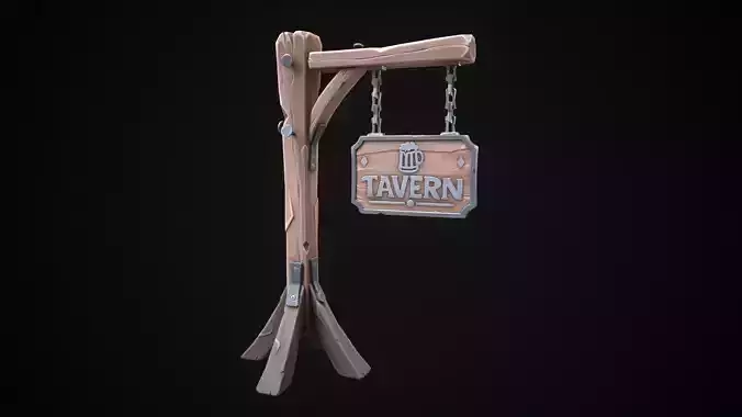 Stylized tavern sign