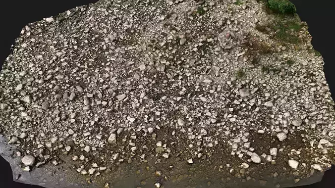 debris cliff stones beach pt5 PBR photogrammetry