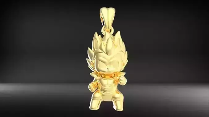 Super Saiyan Hip Hop Pendent 3D print model