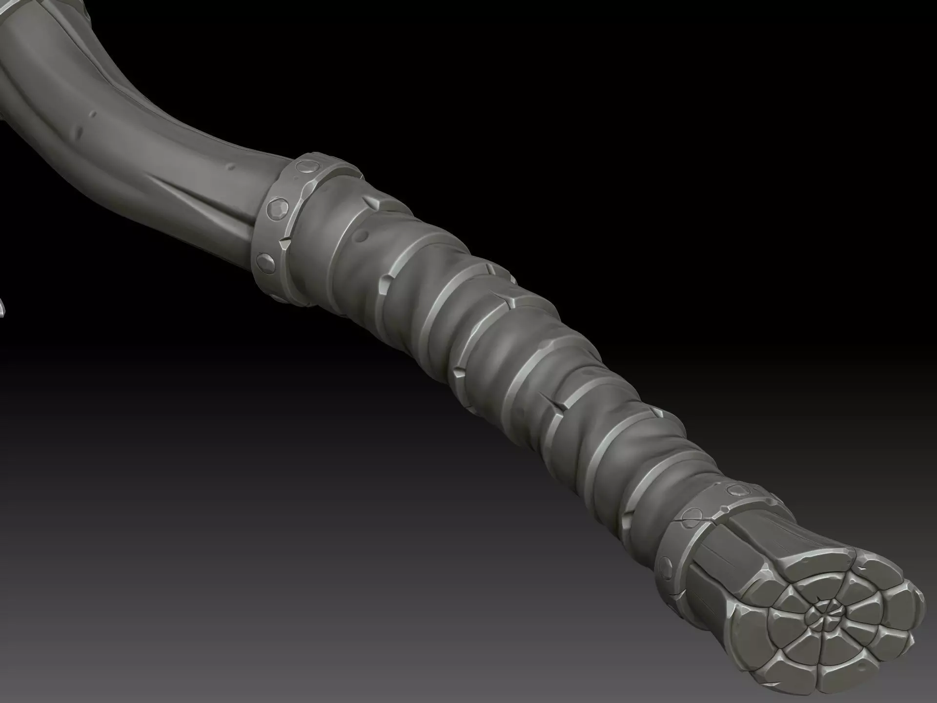 Stylized battle axe 3D model_6