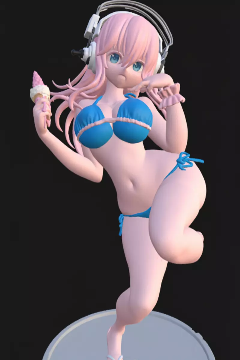 Girl serene bikini 3D print model