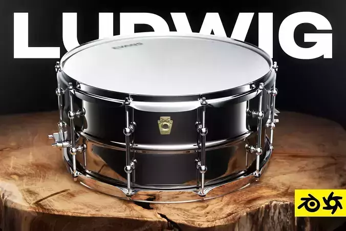 Ludwig Black Beauty snare drum 14x6-5