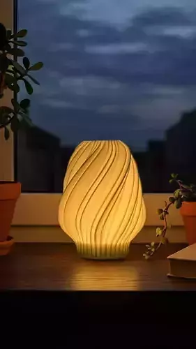 3D Printable Weavy Lamp Shade Vase Mode Design 161x172x221mm