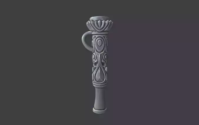 ornamental scrollwork snorting tube pendant