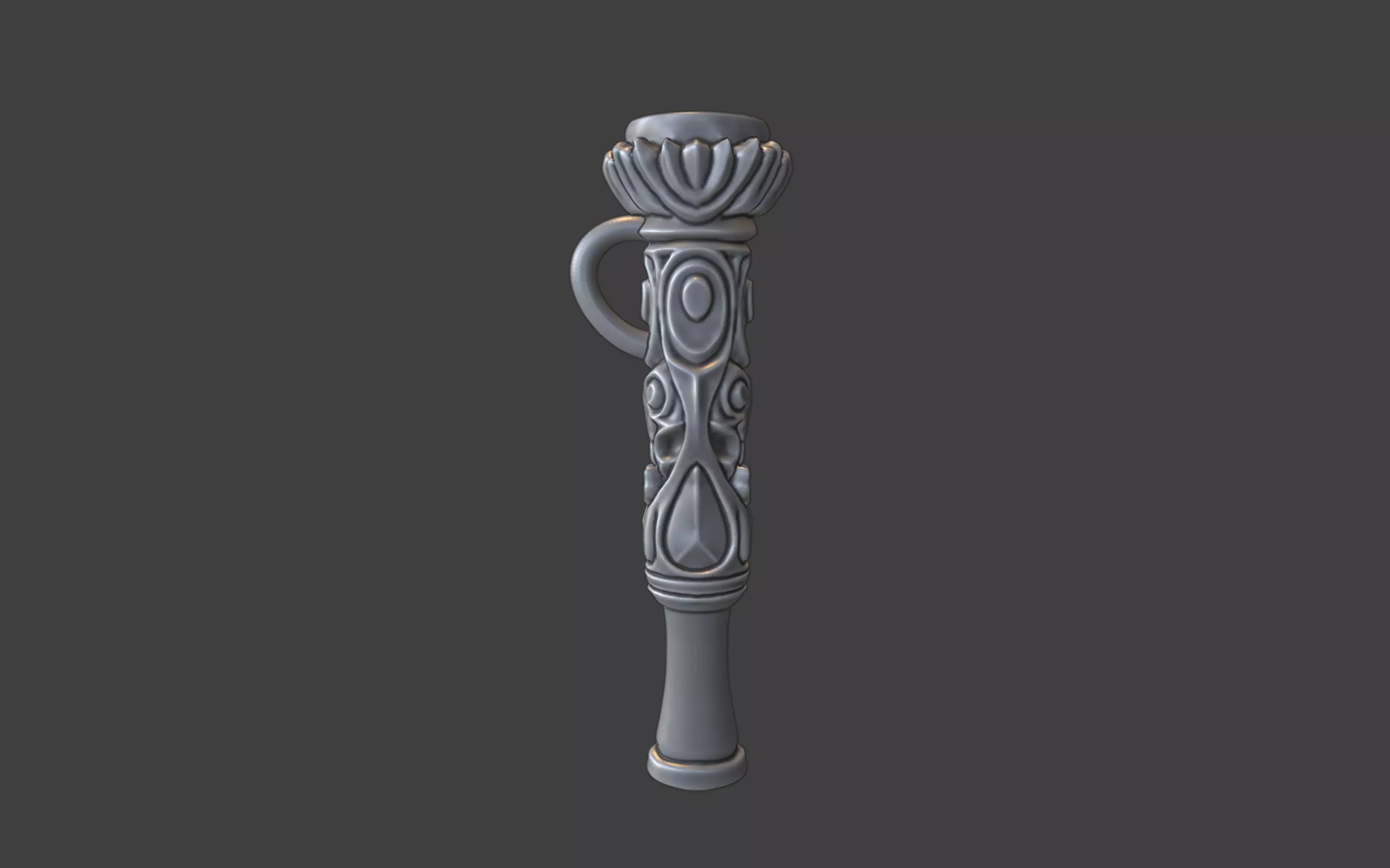 ornamental scrollwork snorting tube pendant 3D print model_0