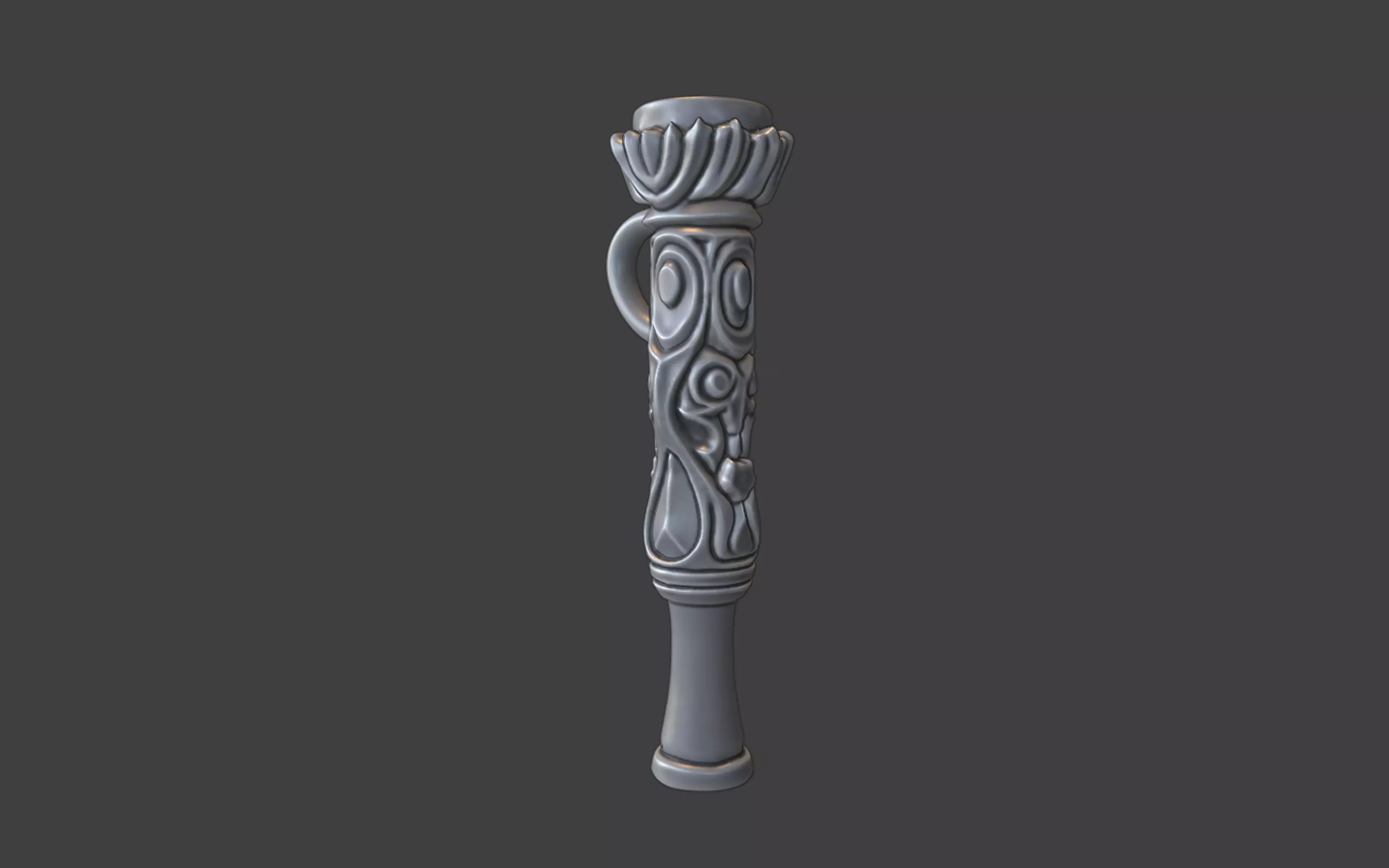 ornamental scrollwork snorting tube pendant 3D print model_13