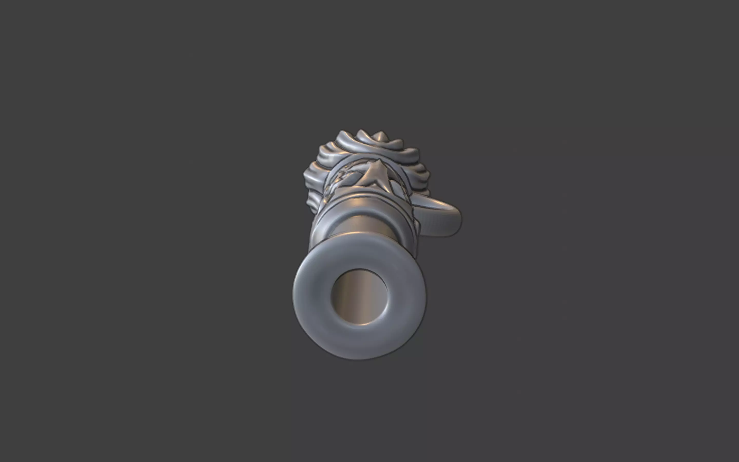 ornamental scrollwork snorting tube pendant 3D print model_9