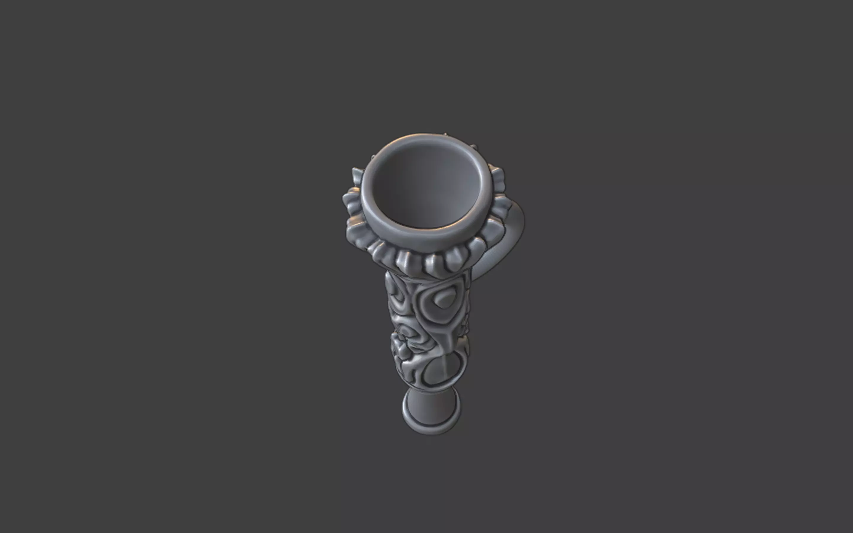 ornamental scrollwork snorting tube pendant 3D print model_6
