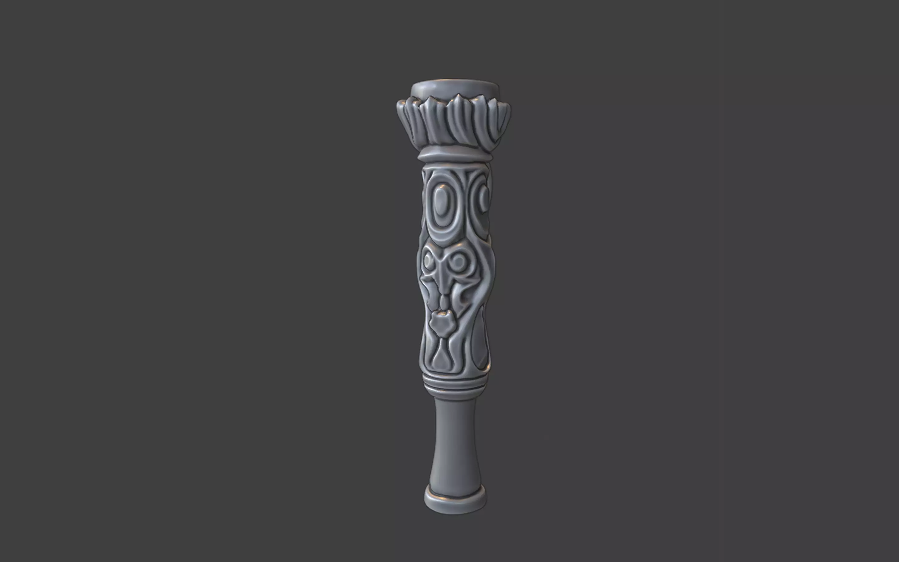 ornamental scrollwork snorting tube pendant 3D print model_3