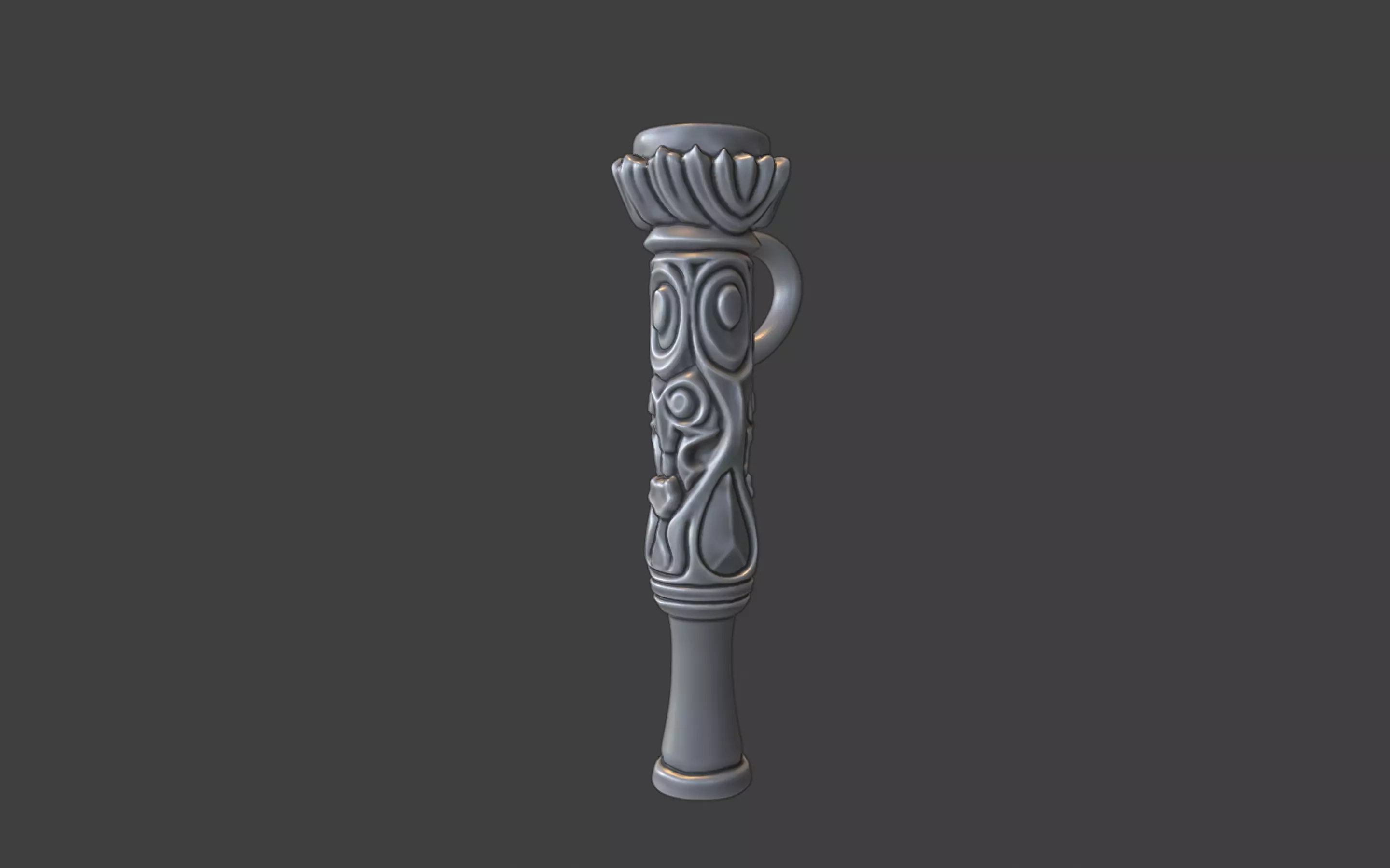 ornamental scrollwork snorting tube pendant 3D print model_16