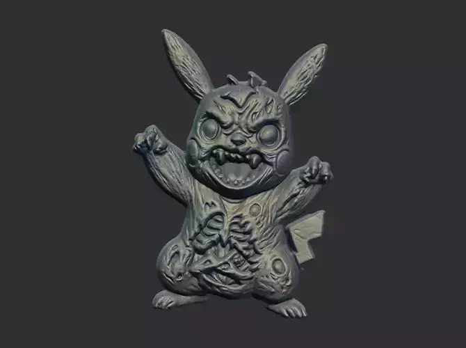 pikachu zombie cnc model