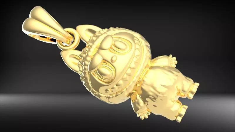labubu pendant 3D print model_2