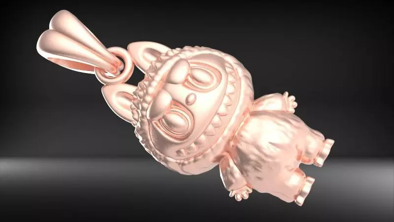 labubu pendant 3D print model_5