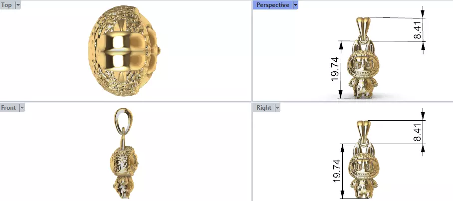 labubu pendant 3D print model_27