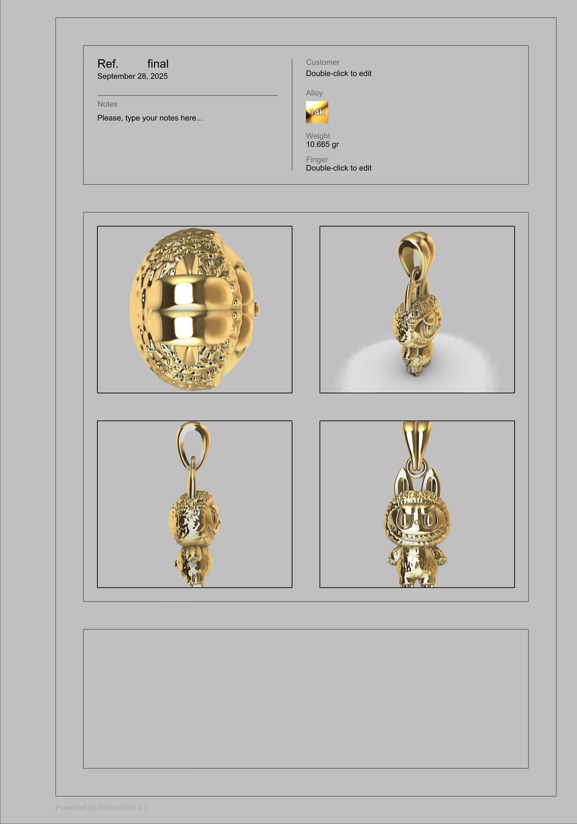 labubu pendant 3D print model_33