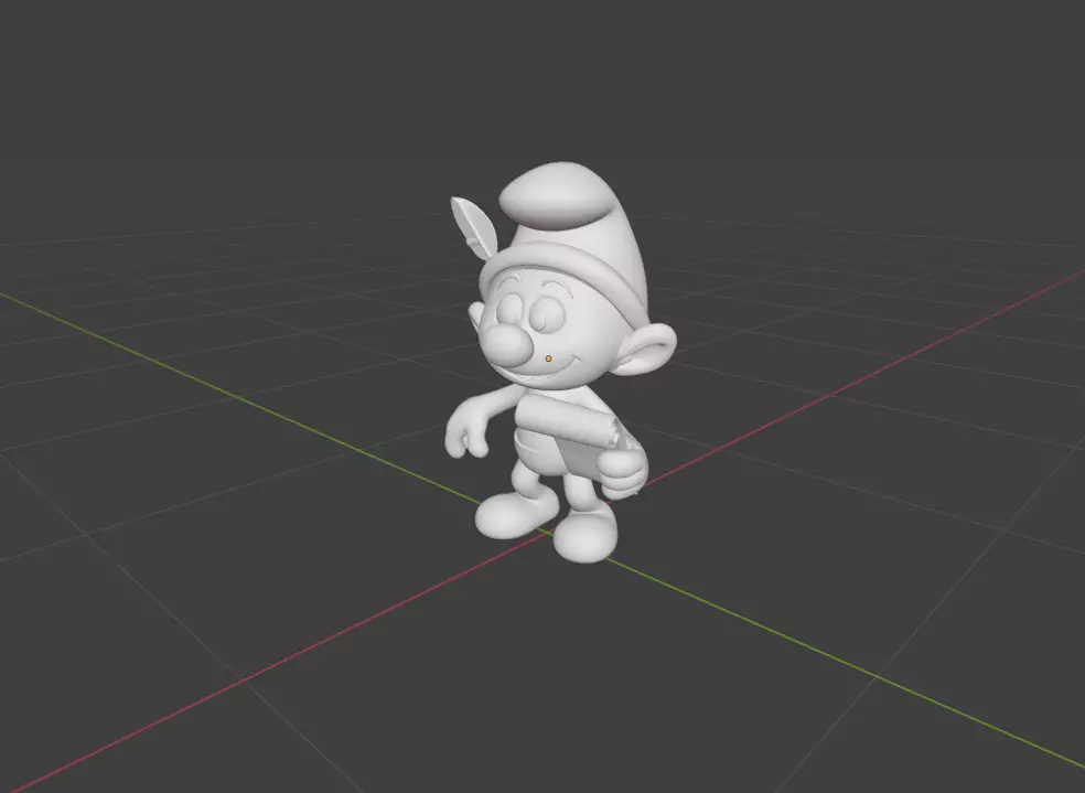 Poet Smurf 3D print model_1
