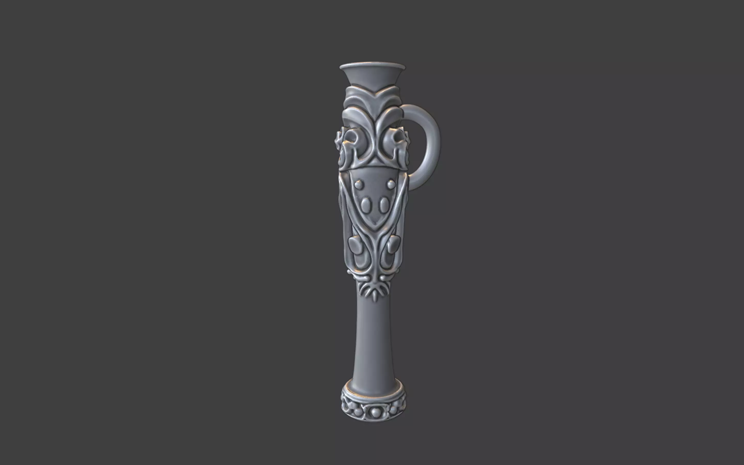 ornamental scrollwork snorting tube pendant v2 3D print model_12