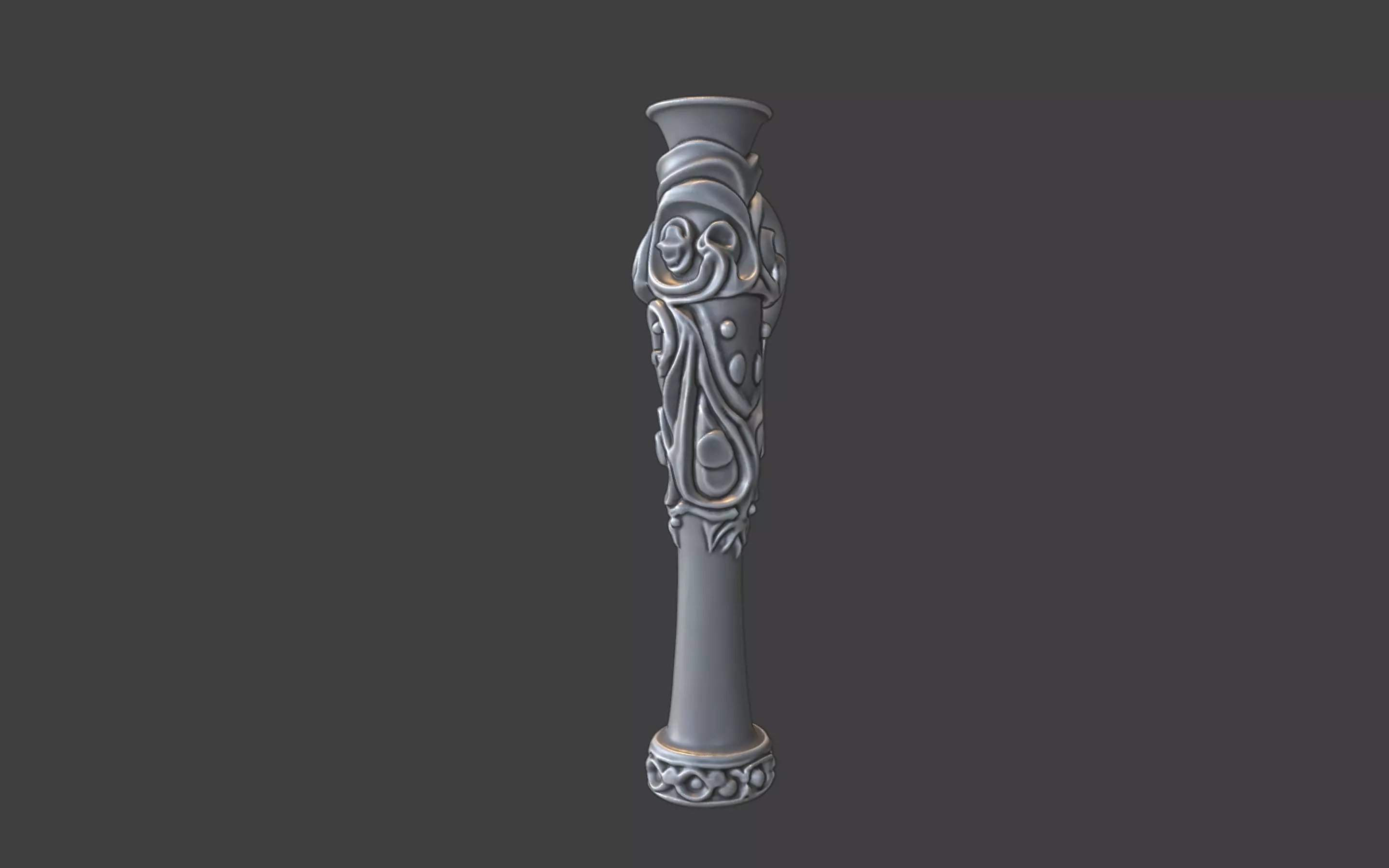 ornamental scrollwork snorting tube pendant v2 3D print model_1