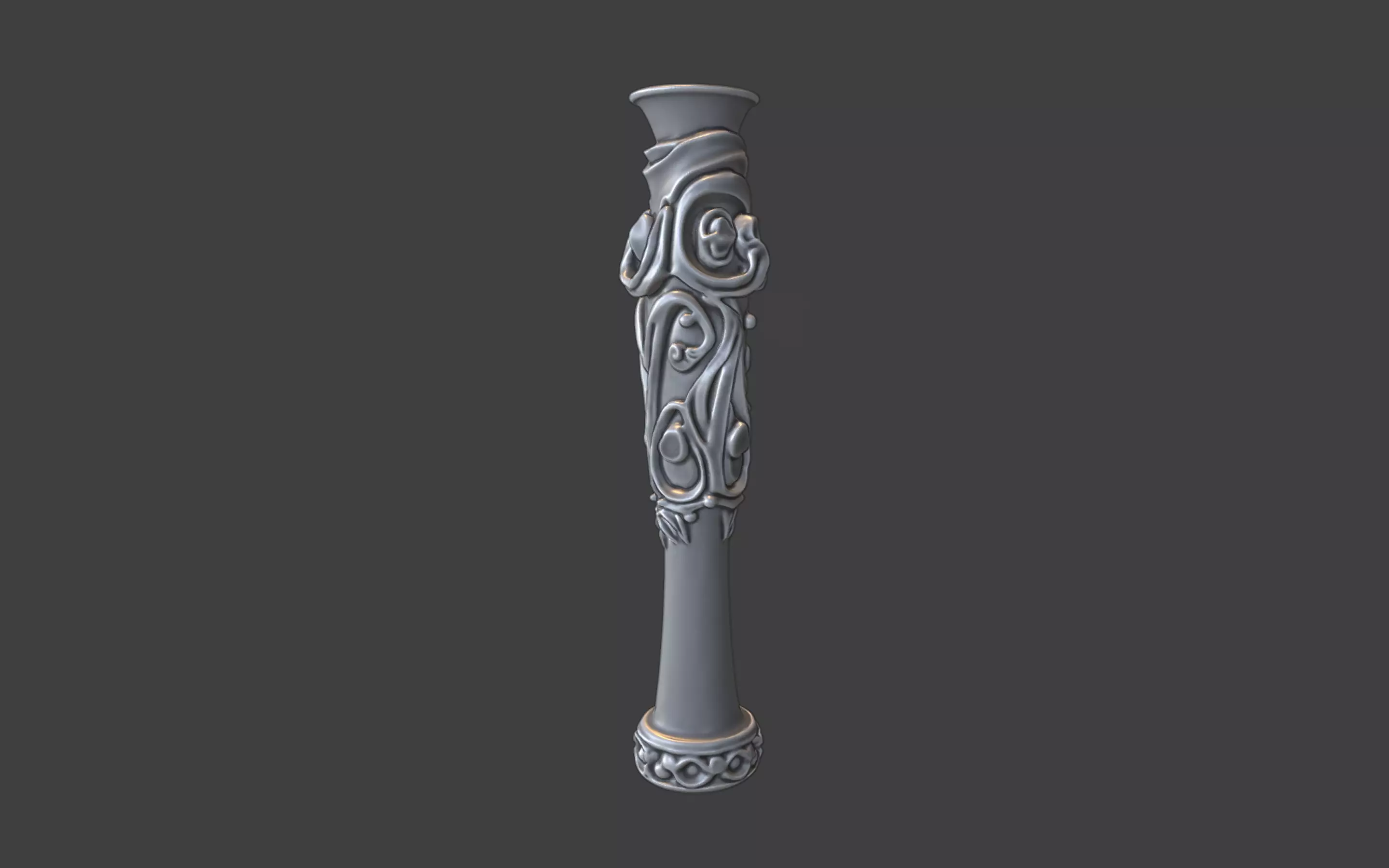 ornamental scrollwork snorting tube pendant v2 3D print model_14