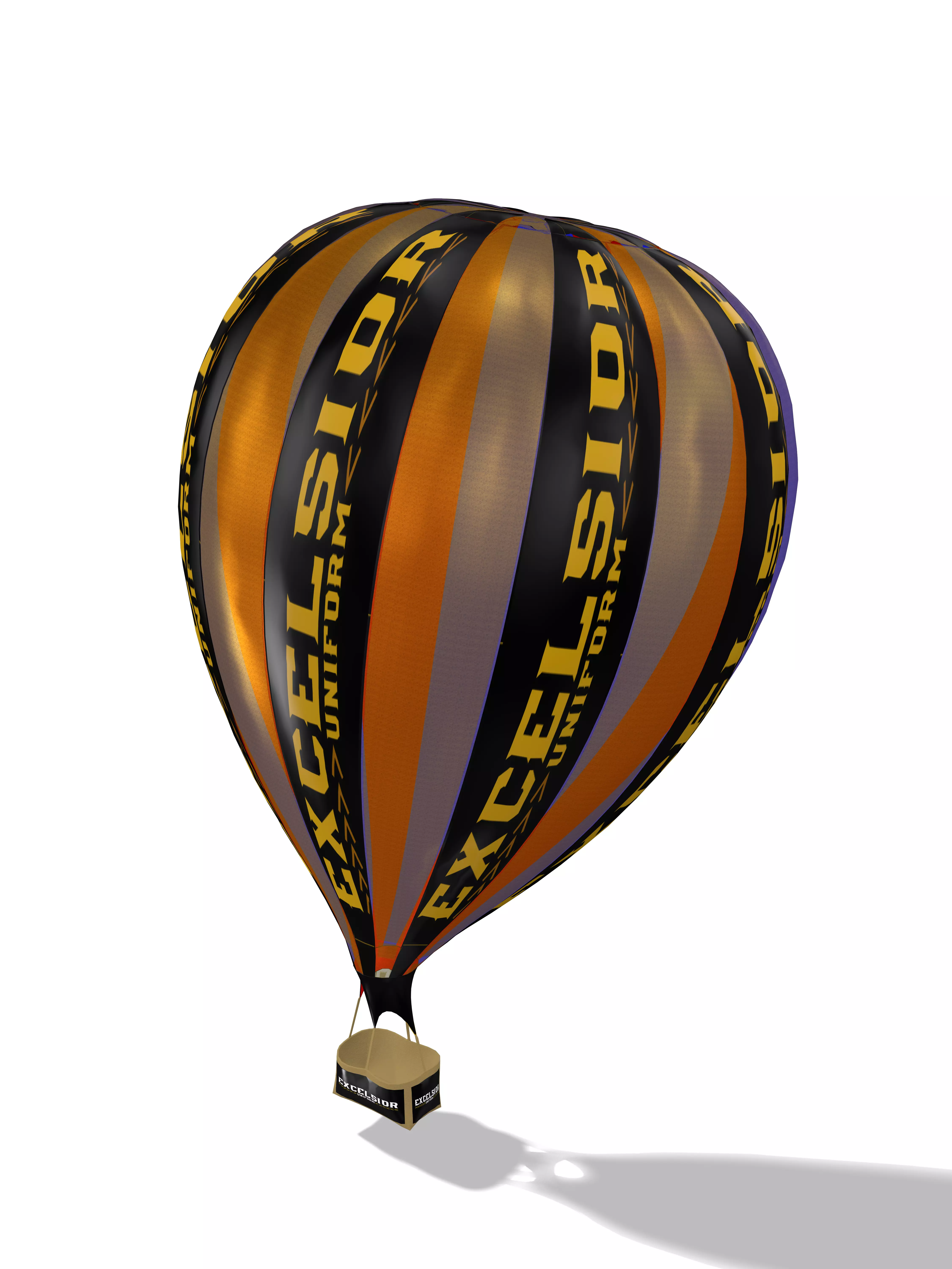   Air Balloon 3D Model Bundle    Editable     Low-poly 3D model_1