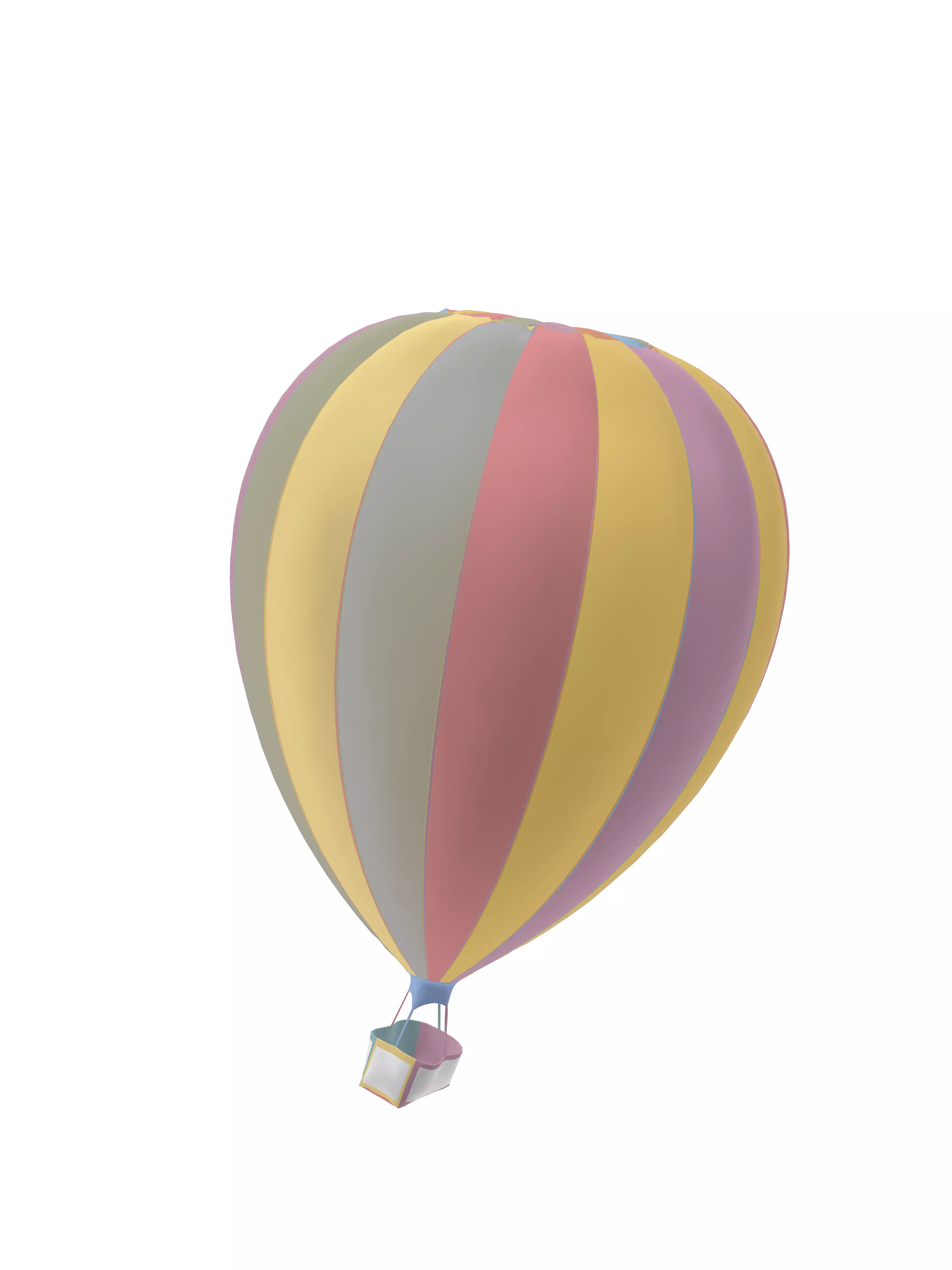   Air Balloon 3D Model Bundle    Editable     Low-poly 3D model_2