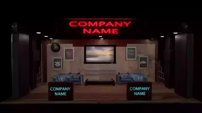 Modern Exhibition Booth  Trade Show Stand  3D Model 3D model