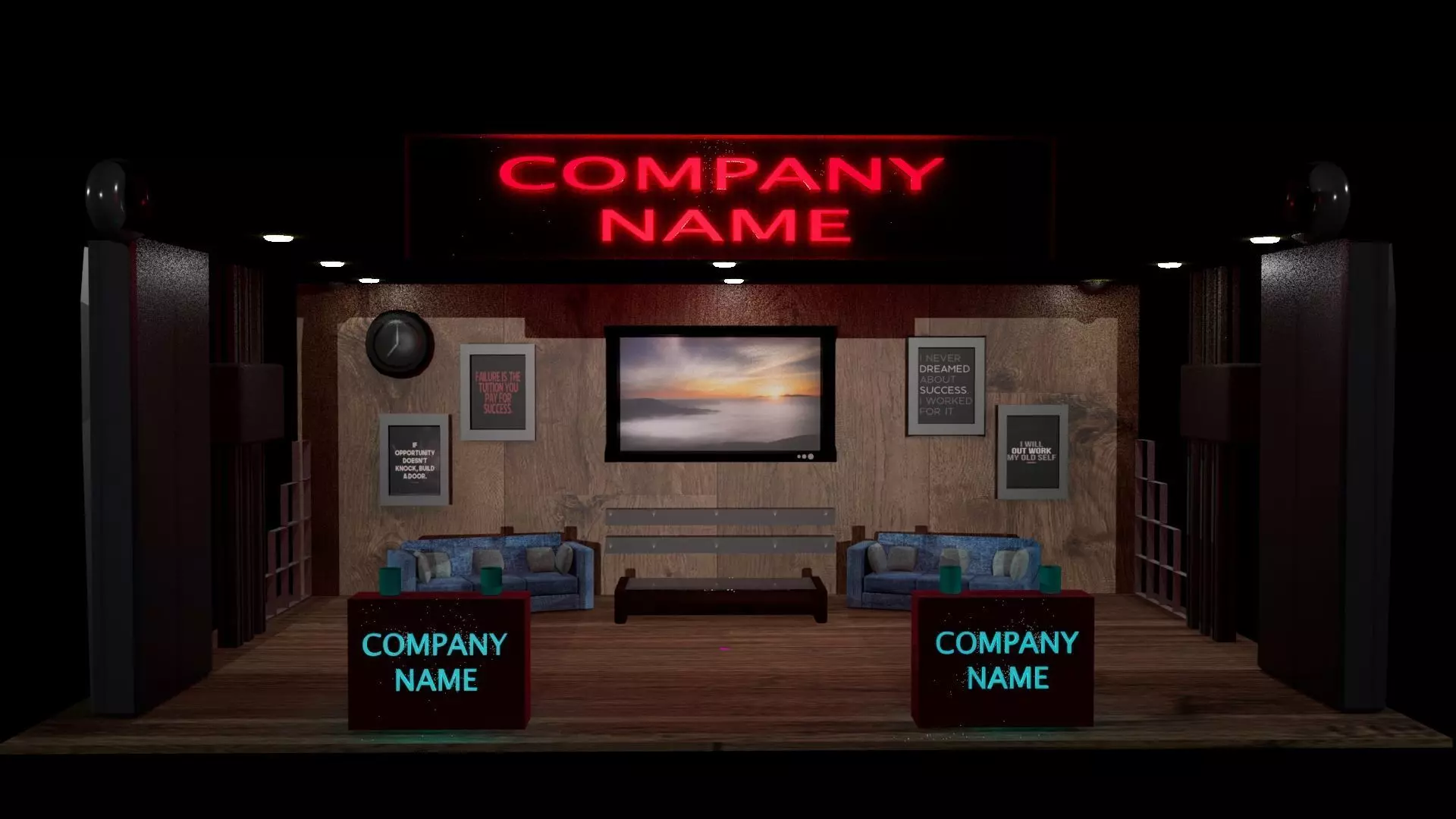 Modern Exhibition Booth  Trade Show Stand  3D Model 3D model_0