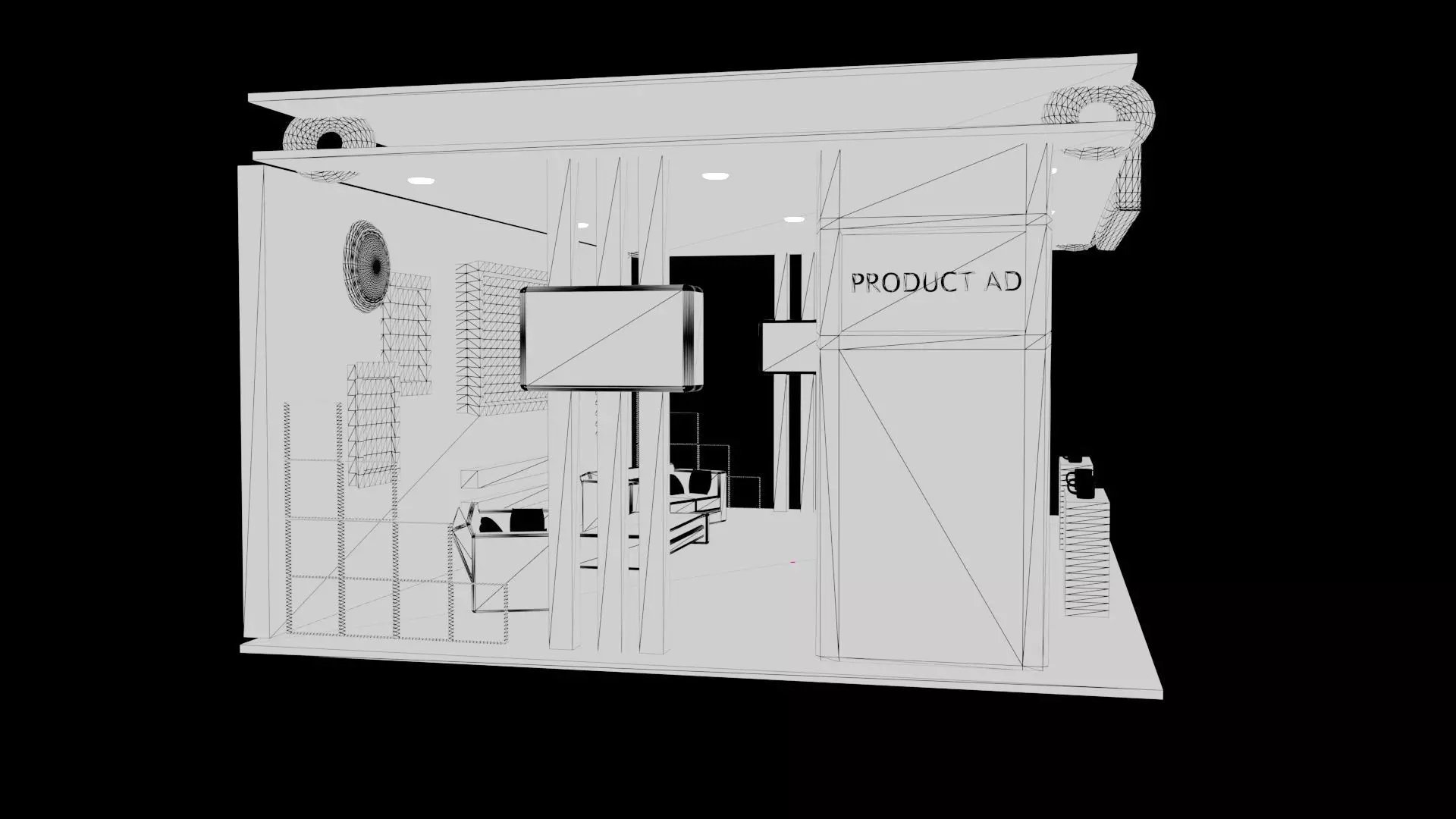 Modern Exhibition Booth  Trade Show Stand  3D Model 3D model_7