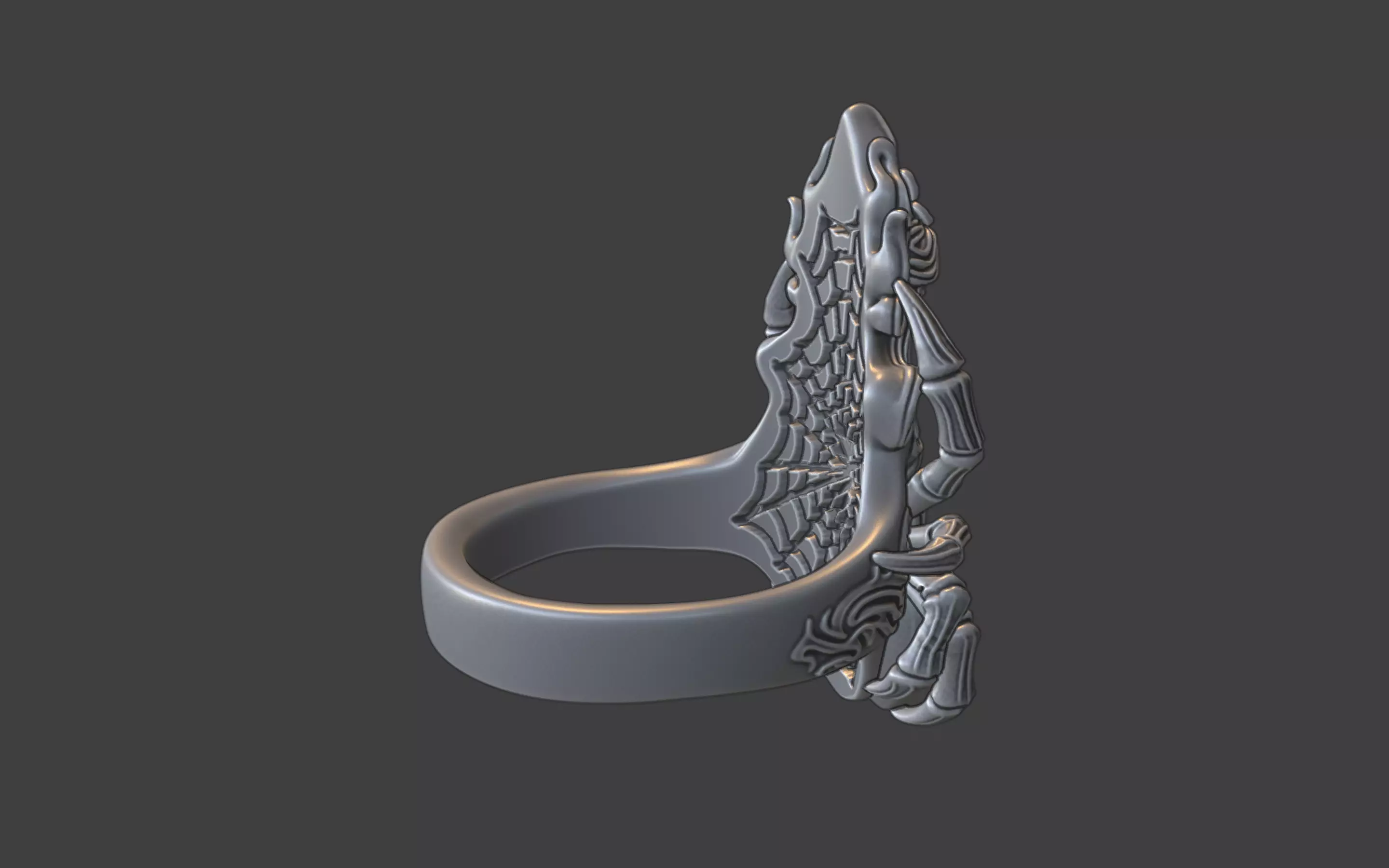 spider queen ring 3D print model_8