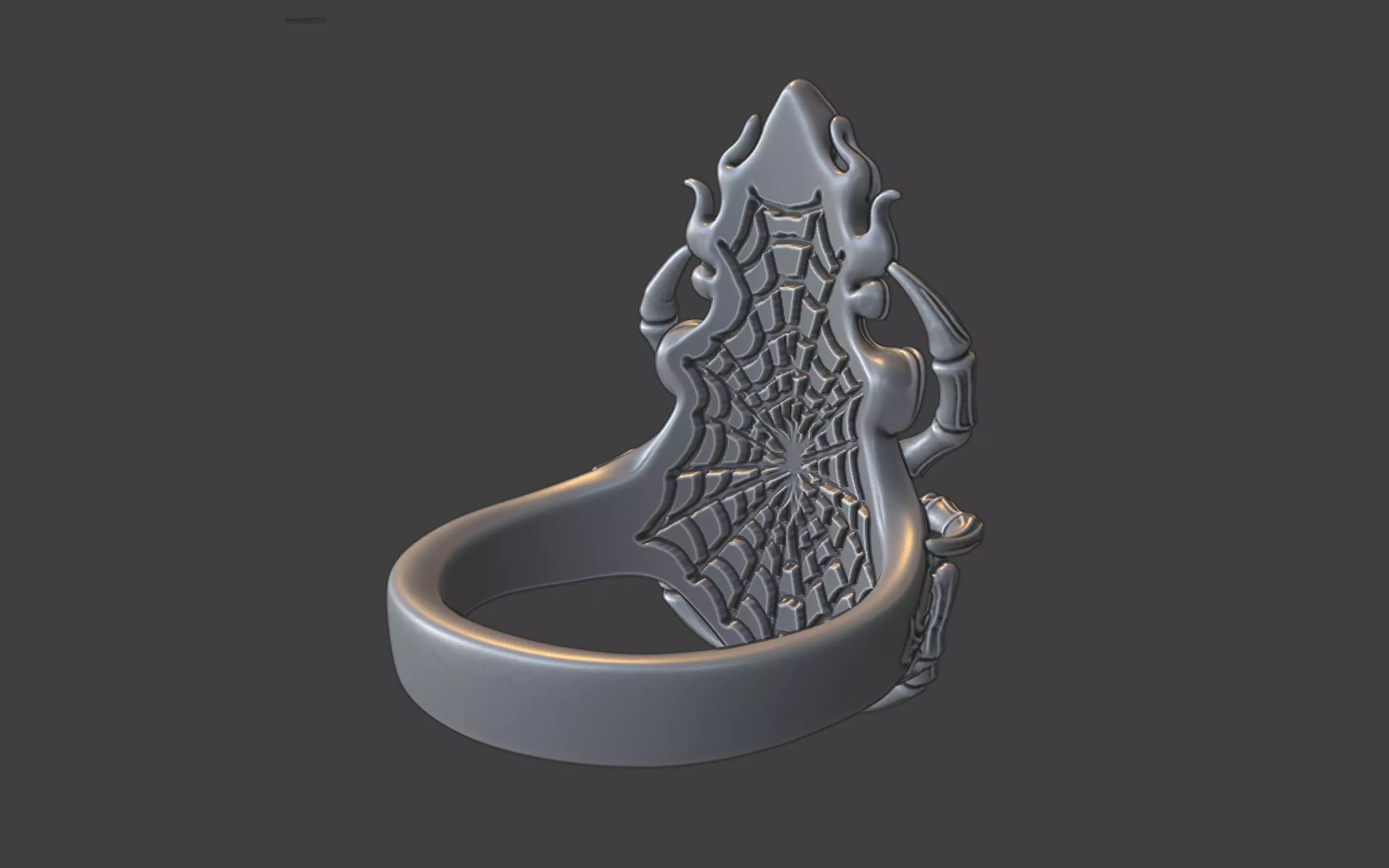 spider queen ring 3D print model_14
